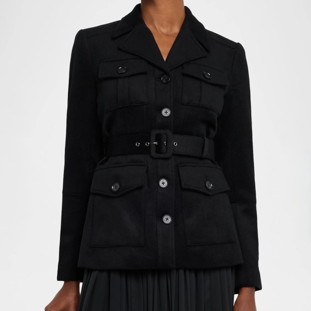 Toccin Charlie Belted Wool Safari Blazer Size 6 $795 Retail - Picture 4 of 13